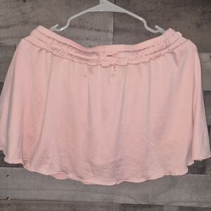 Light Pink Women's Elastic Waist Skirt